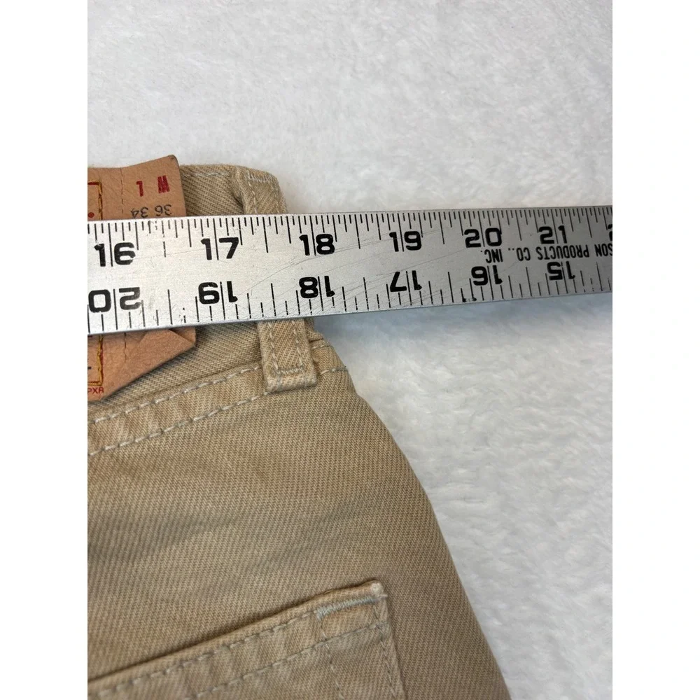 Levis 501 Y2K Original Fit Jeans Mens 36x34 Tan Khaki Cotton Skater Fit